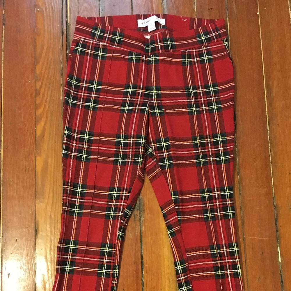 Old Navy Plaid Cropped Pants